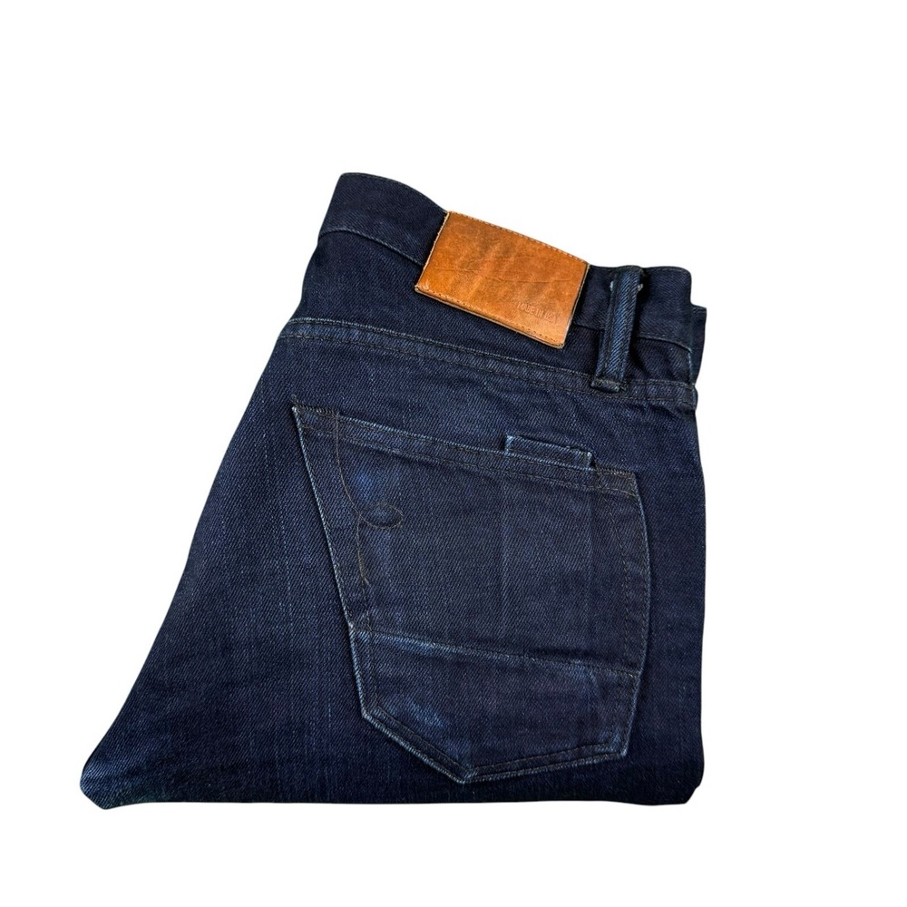 Rogue Territory Blue Dyed Stanton Slim Straight Button Fly Selvedge Size 28x25